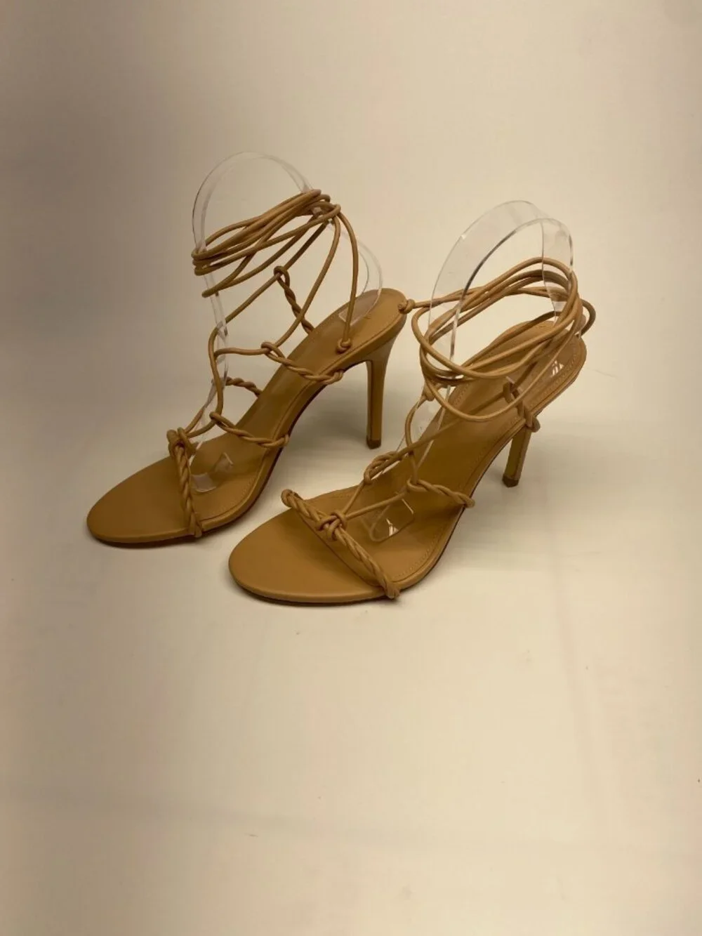 Marc Fisher LTD Women's Bea Light Natural Heeled Sandal Sz 8.5